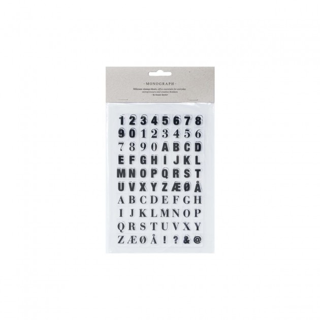 Lámina de sellos de silicona Letters & Numbers
