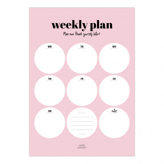 Planner semanal Plan Pink