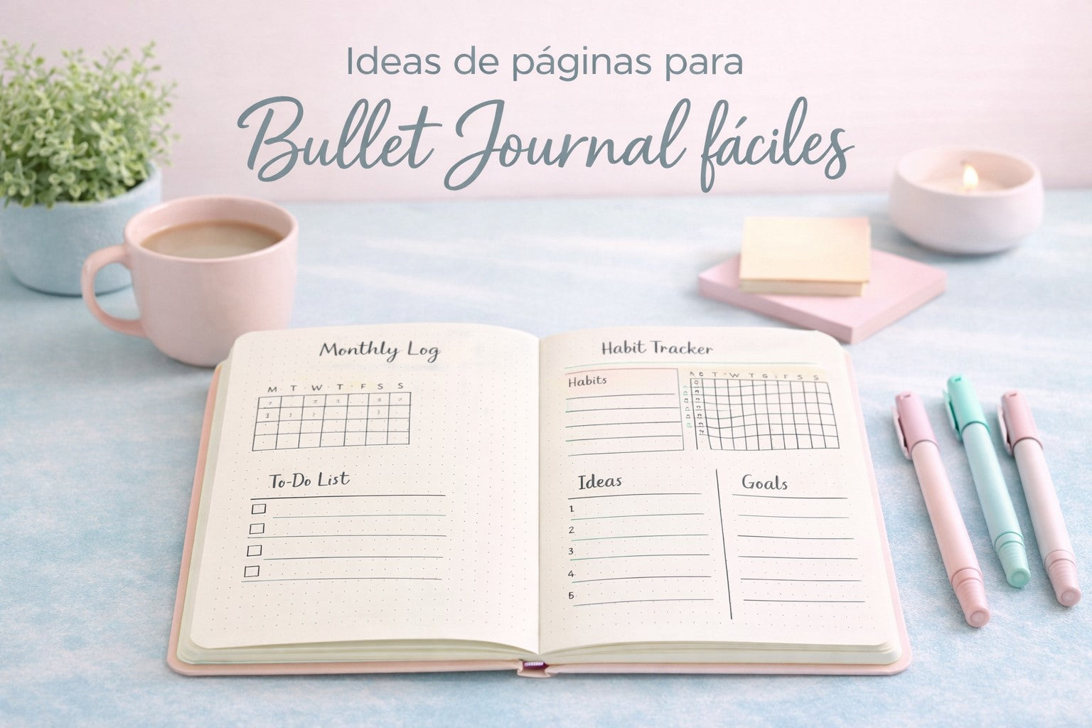 Ideas de páginas para bullet journal fáciles (para empezar hoy mismo)