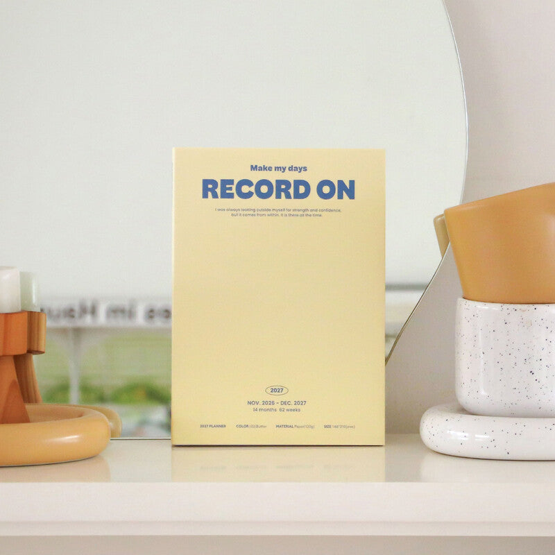 Agenda ICONIC Record On 2027 A5, otra vista interior