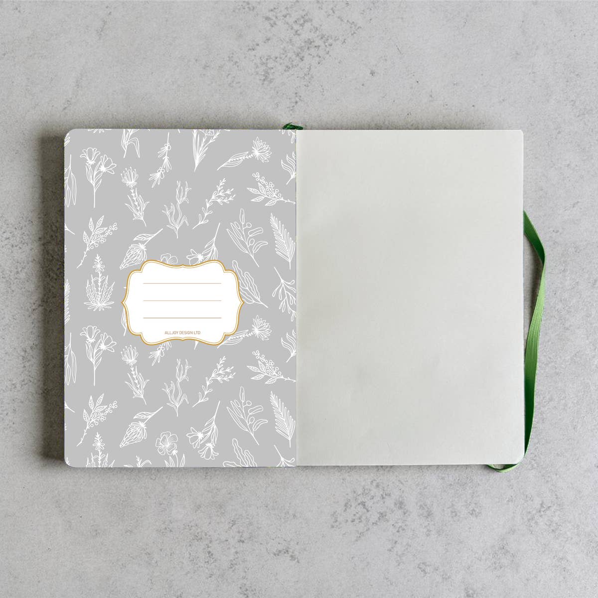 Detalle del cuaderno A5 Midnight Meadow de Alljoy Design