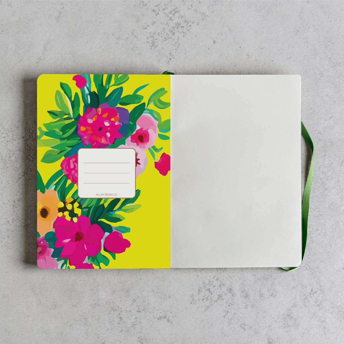 Detalle del cuaderno A5 Summer Blooms de Alljoy Design