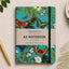 Cuaderno A5 Alljoy Design Butterfly Garden con mariposas y flores sobre fondo turquesa