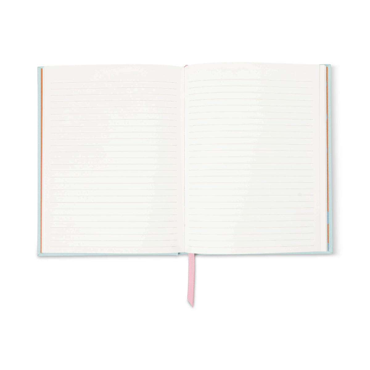 Cuaderno A Dopo Blue Cheetah Journal abierto con marcapaginas