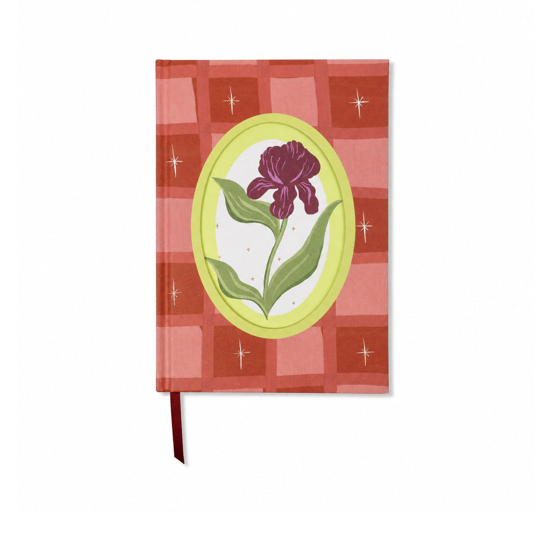 Cuaderno Framed Floral Iris Journal con ilustracion de iris enmarcada