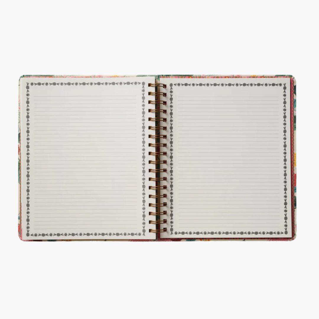interior agenda de 17 meses 2025-2026 con diseño floral dahlia de Rifle Paper Co