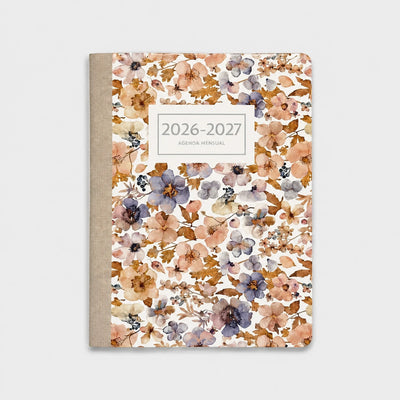 2026-2027 Monthly Planner Pressed Flowers Light