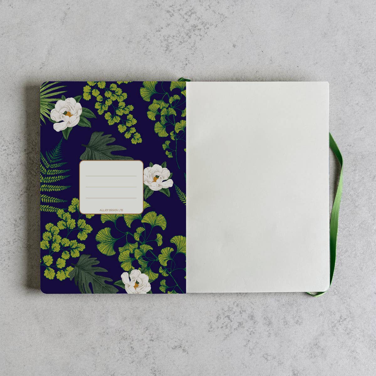 Detalle del cuaderno A5 Butterfly Garden de Alljoy Design