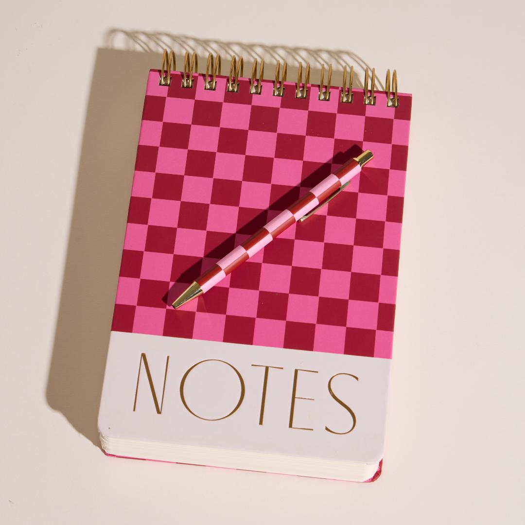 Bloc de notas grande Chunky Burgundy + Pink