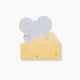 Bloc de notas ICONIC Peekaboo Mouse, diseño de ratón, 60 hojas, compacto 9x7 cm.