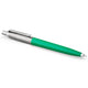 Bolígrafo Parker Jotter Original verde y plateado con diseño clásico y sistema retráctil.