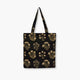 Bolsa de tela multiusos negra con estampado floral, diseño elegante de House Doctor.