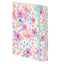 Cuaderno Bullet Journal Mari con diseño floral y goma de cierre verde.