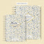 Cuaderno Bullet Journal Mediterranea con diseño floral, tamaño A5, tapas duras, páginas punteadas.