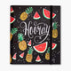 carpeta de anillas con dibujos de piñas y sandias
