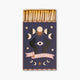 caja de 75 cerillas paddywax con dibujo de fases lunares