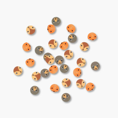 confetti decorativo para fiesta infantil con animales del bosque
