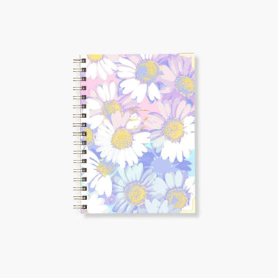 Cuaderno A5 Dreambook Ingrid con diseño floral, 192 páginas microperforadas, encuadernación Wire-O en bronce, tapa dura elegante.