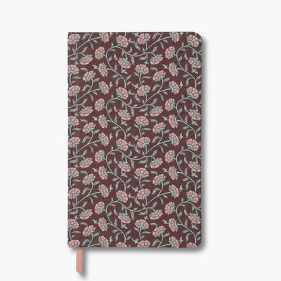 Cuaderno Soft Touch Burgundy Vintage Floral