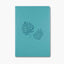 cuaderno a5 thermo sweet con portada verde y grabado de hojas