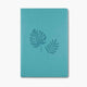 cuaderno a5 thermo sweet con portada verde y grabado de hojas