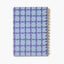 Twin-Wire Tulip Blue Lattice Notebook