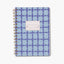Twin-Wire Tulip Blue Lattice Notebook