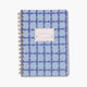 Twin-Wire Tulip Blue Lattice Notebook