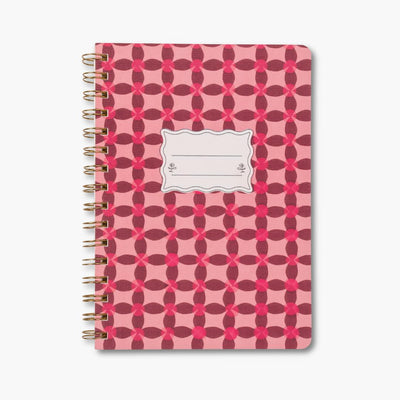 Twin-Wire Tulip Pinwheel Pink Notebook
