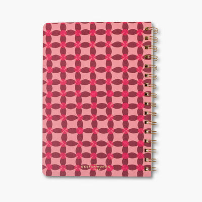 Twin-Wire Tulip Pinwheel Pink Notebook