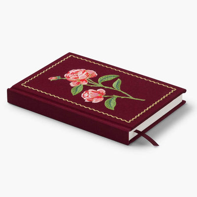 Diario Personal en Tela Bordada Roses