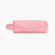 Estuche doble de tela de algodón rosa ICONIC con cierre de cremallera y dos compartimentos.