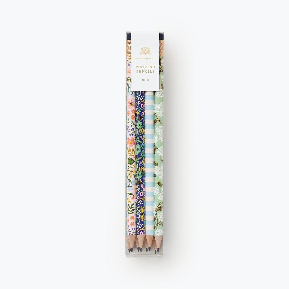 Set de 12 lápices de madera Meadow con estampados exclusivos de Rifle Paper Co.
