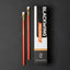 Lápiz BLACKWING Palomino Orange edición limitada con acabado en naranja y férula dorada, presentado en caja.