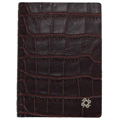 Libreta de piel Mónaco con diseño de cocodrilo, artesanía española.