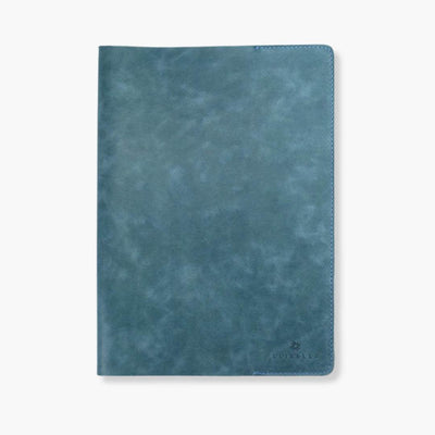 Libreta de Piel Capri, artesanal con piel de vacuno premium, color mediterráneo.