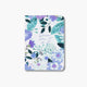 libreta tamaño A6 con portada de flores lilas