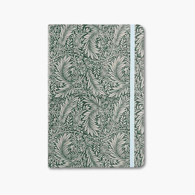 libreta a5 morris con estampado floral y goma de cierre