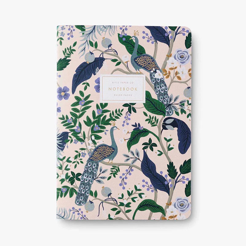 libreta A5 peacock de Rifle Paper Co