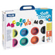 Maletín juguete educativo Soft Dough Abecedario con pasta modelar y moldes de letras.