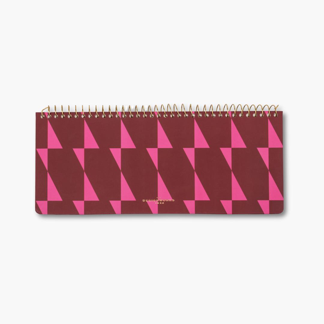 Planificador Semanal apaisado Burgundy & Pink