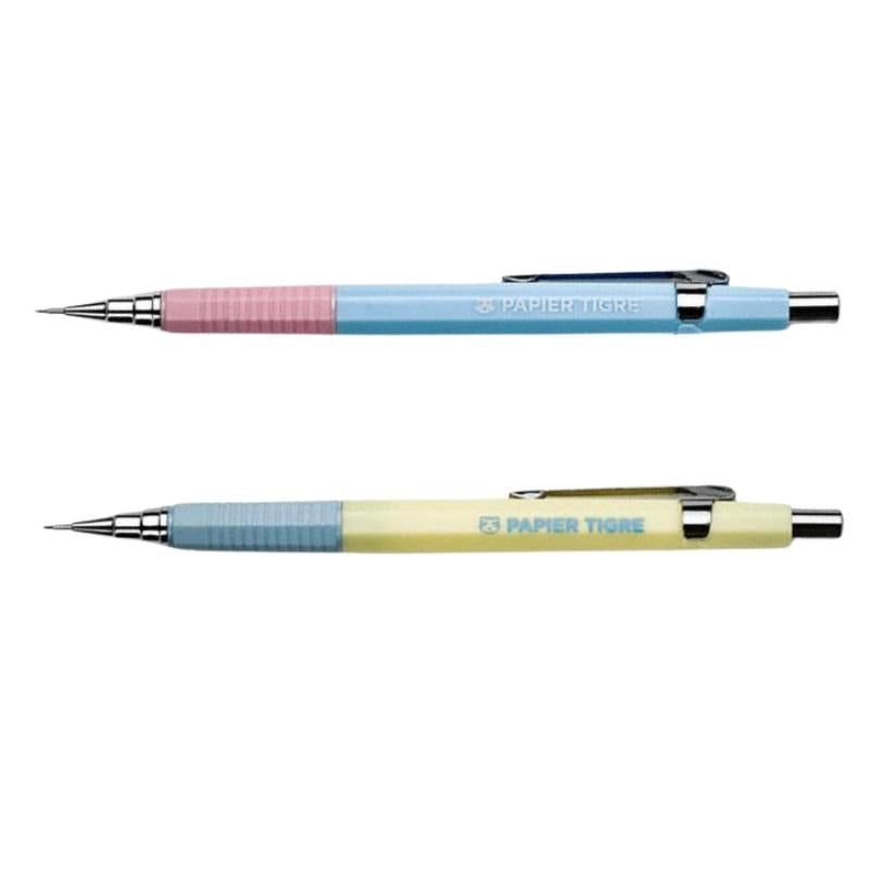 Portaminas Papier Tigre, diseño retro, colores pastel, punta 0,7 mm, agarre suave, goma incorporada.