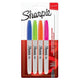 Set 4 Rotuladores Permanentes Punta Fina Sharpie en colores brillantes y duraderos.