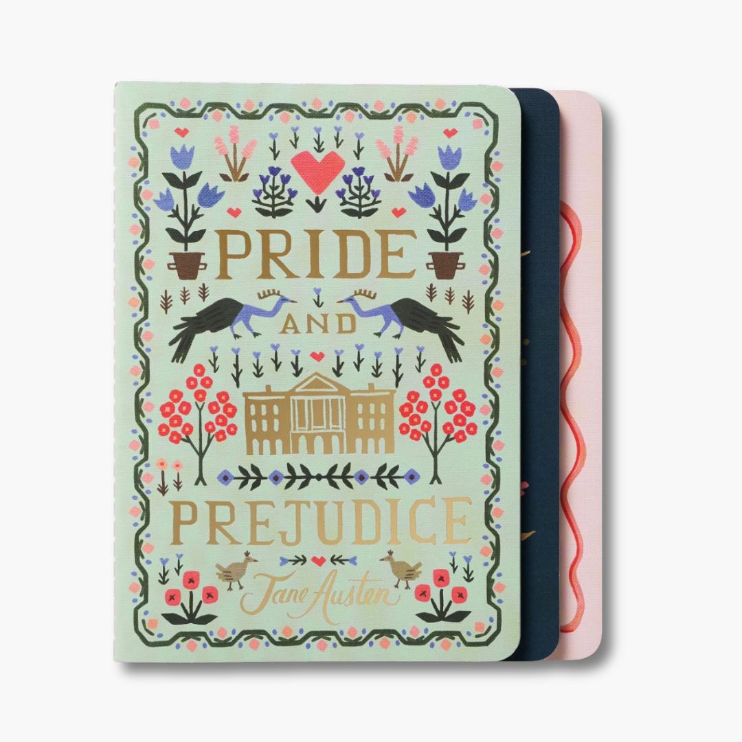 Pack de 3 Libretas Cosidas Jane Austen – Rifle Paper Co.