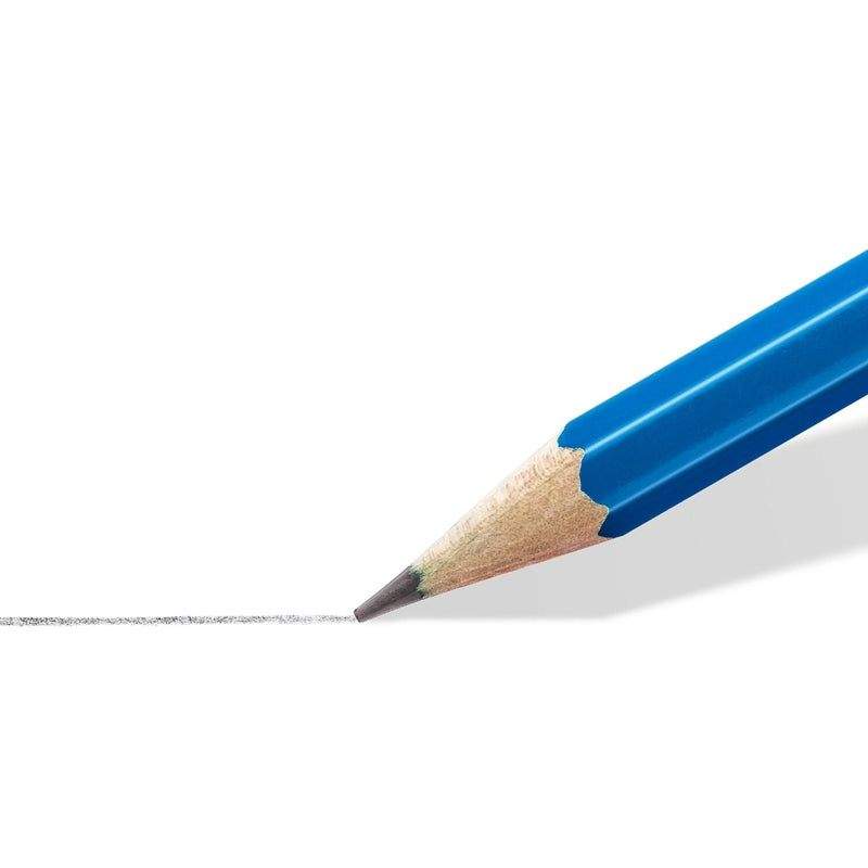 Set de Lápices Lumograph, lápiz de grafito azul trazando línea, ideal para artistas y estudiantes.