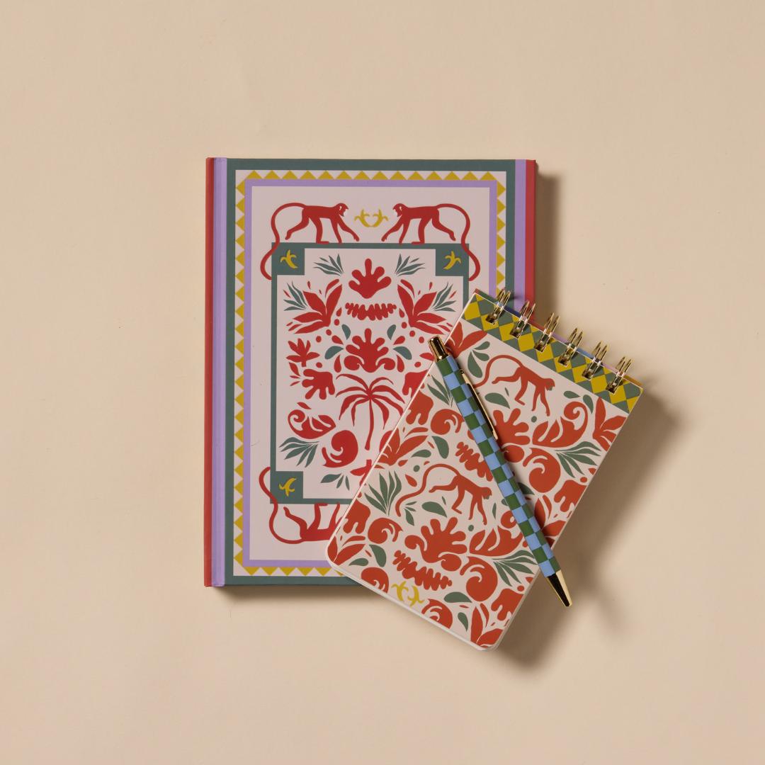 set de libreta y bloc de notas Monkey de Designwork Ink