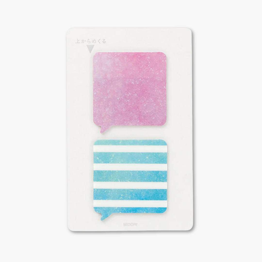 Notas Adhesivas Midori Film L con diseño moderno y colores vibrantes para decoración y organización creativa.