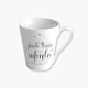Taza de cerámica 'Llegar hasta el Infinito' con diseño moderno y capacidad de 40 cl. Ideal para bebidas frías o calientes.