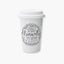 Taza de cerámica con tapadera de silicona "Tu Gran Momento" 40 cl, diseño moderno, apta para microondas y lavavajillas.