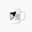 Taza de cerámica con diseño divertido de mariposa, 360 ml, apta para microondas y lavavajillas.